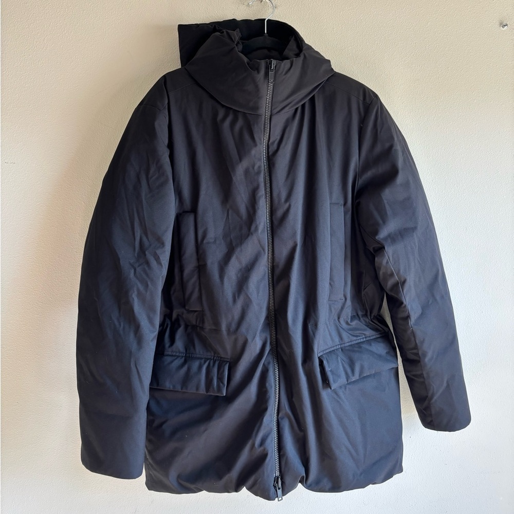 THEORY Men’s Allan Jasper Goose Down Hooded Puffer Jacket Size Large - Picture 4 of 13
